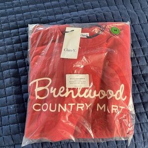 Brand new (still in package) red Clare V sweatshirt. Size Medium